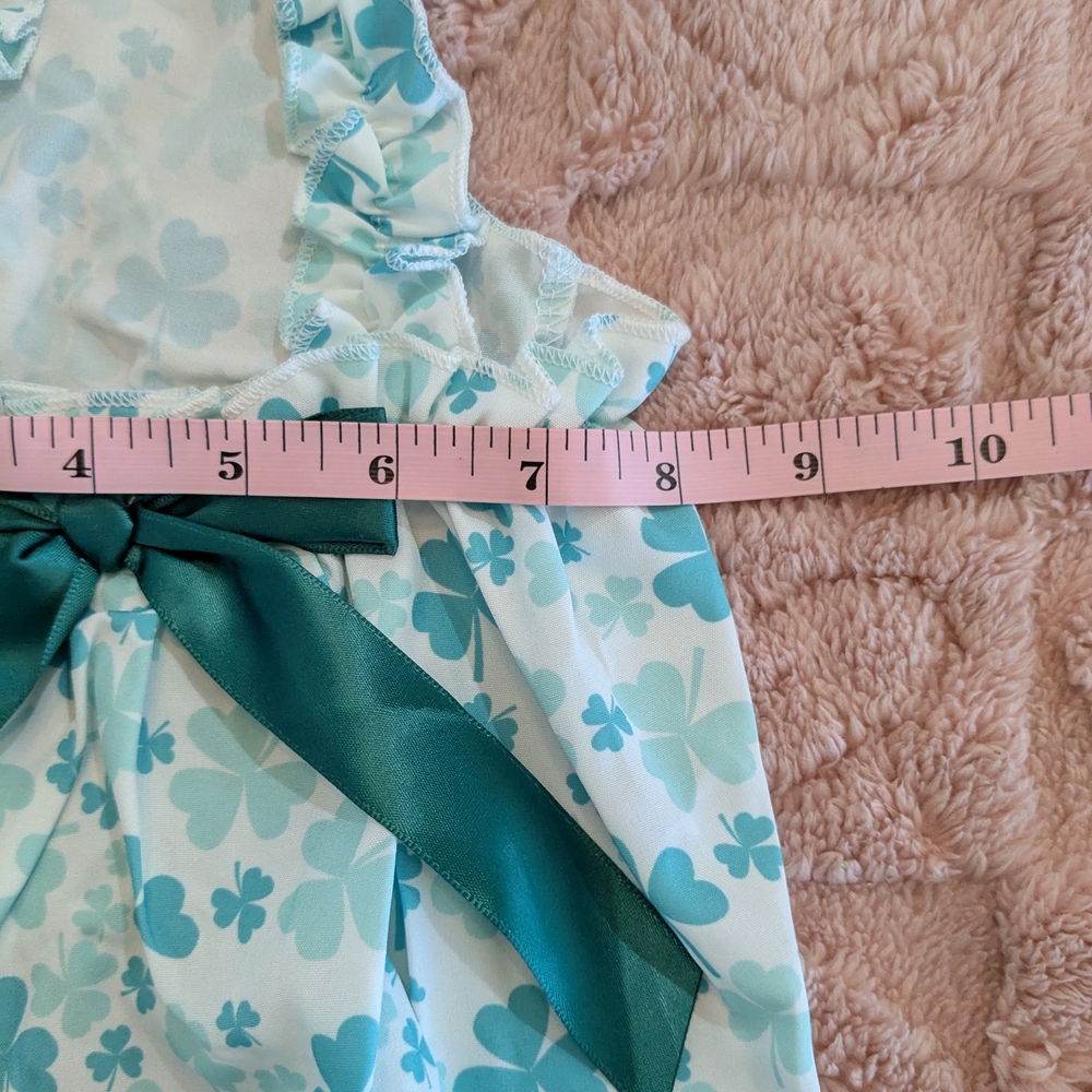 2/$10 🐾 New Size Large Charming Clover Print Dog Dress with Bow 🐾 - Picture 6 of 9